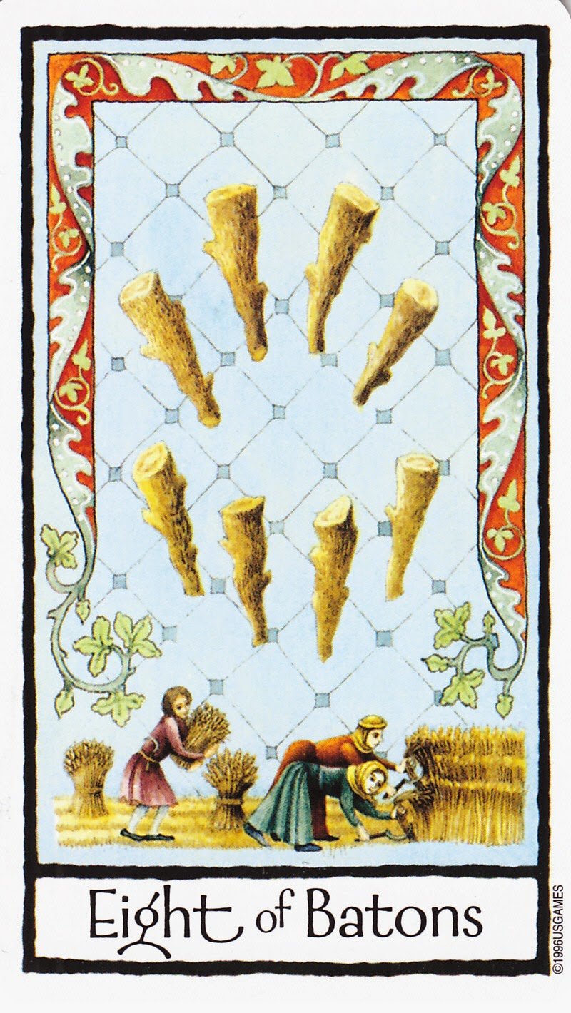 Двойка Посохов Таро Уэйт