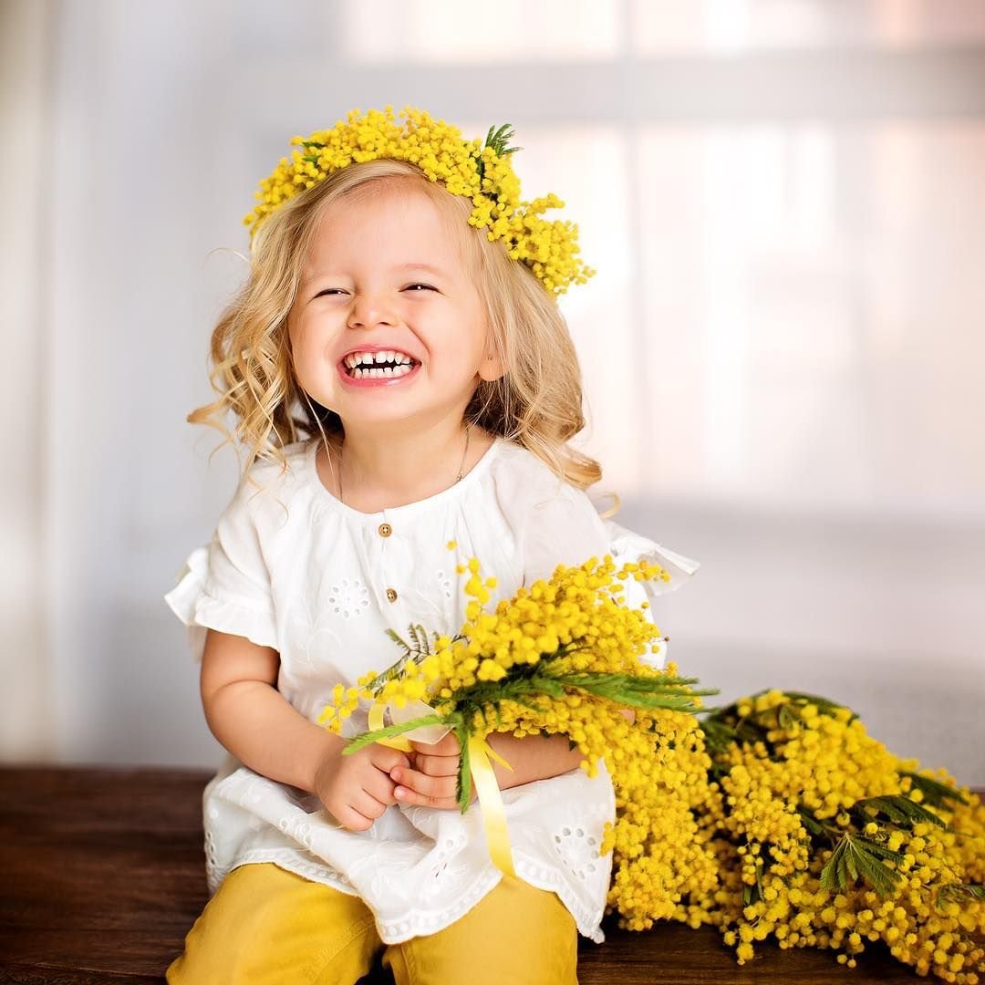 Фотосессия детская ванна с цветами