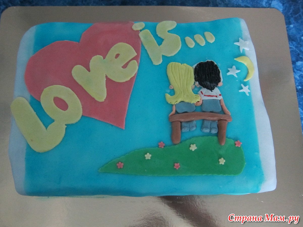 Торт Love на годовщину свадьбы