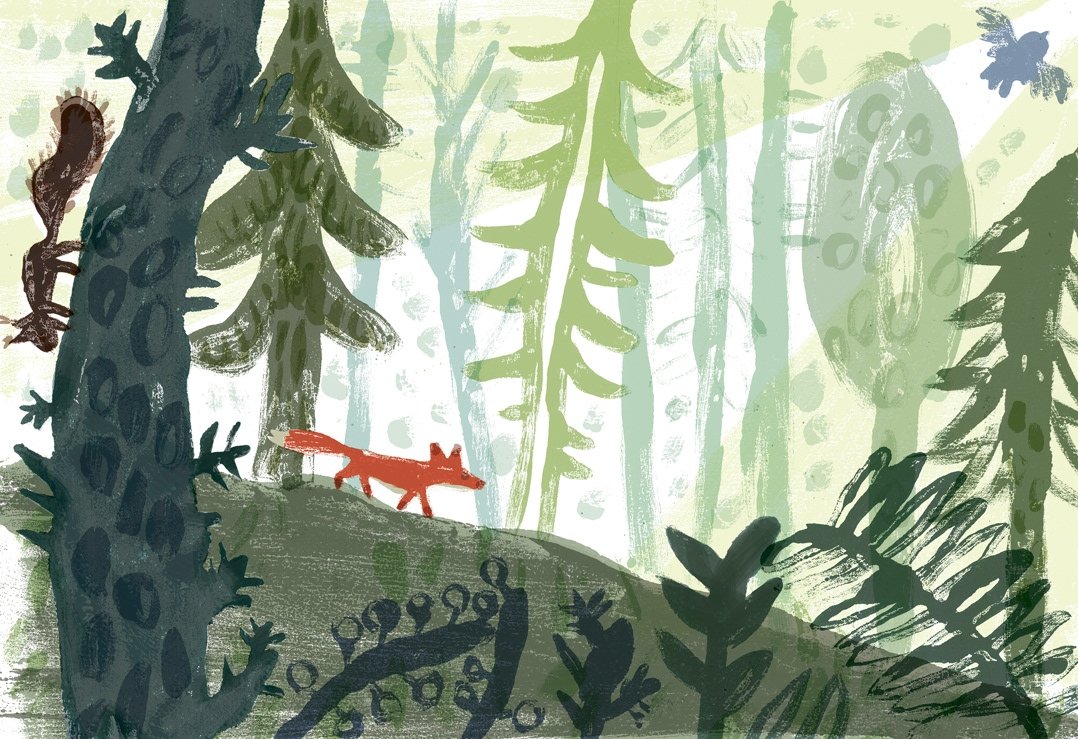Лес иллюстрация