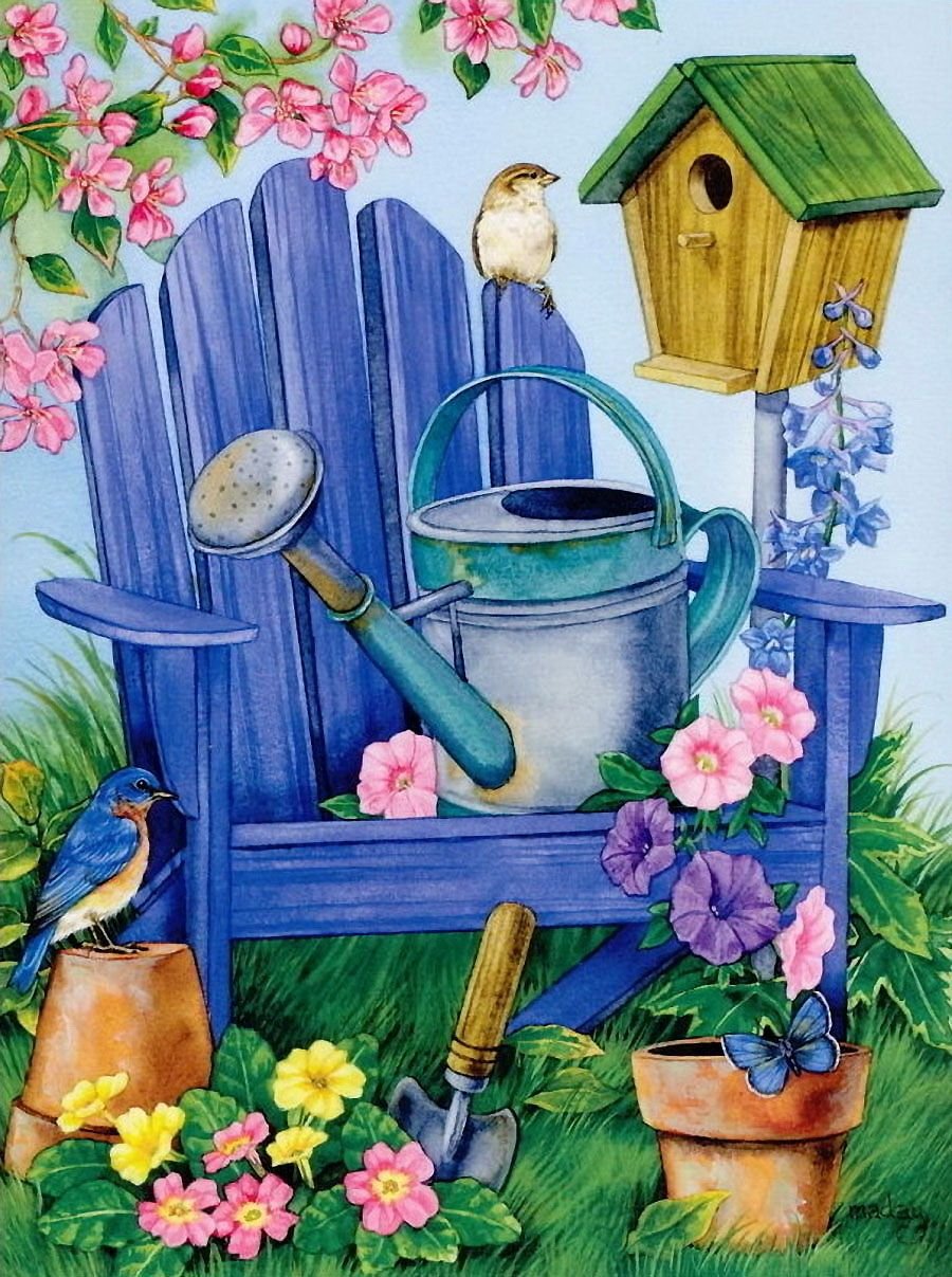 Полевые цветы в корзинке