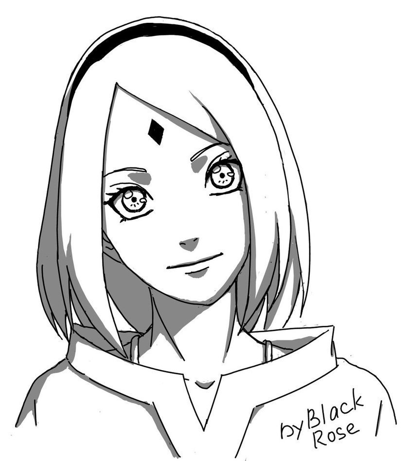 Рисование персонажей Наруто Гаара