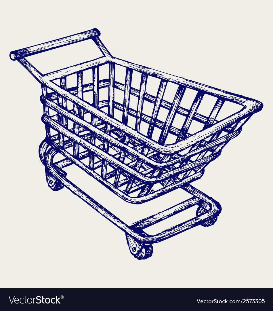 Тележка магазина вектор