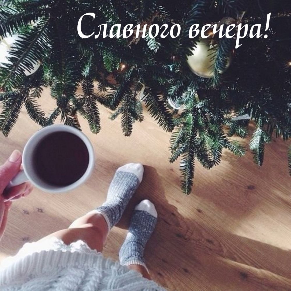 Девушка у елки со спины