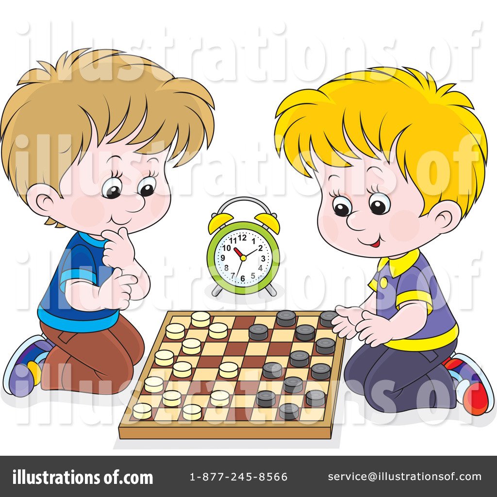 Игра в шашки с папой