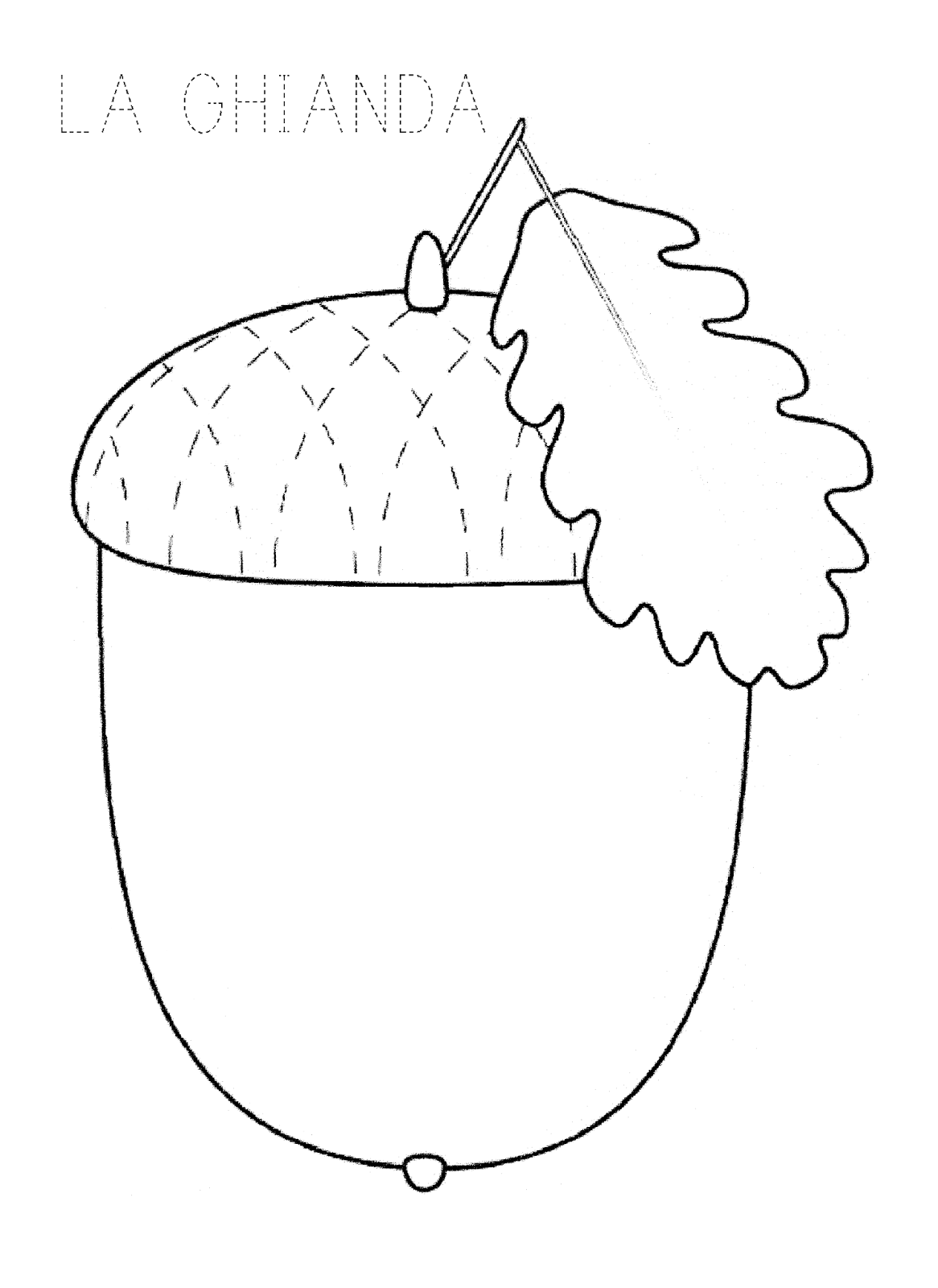 Аппликация Желудь