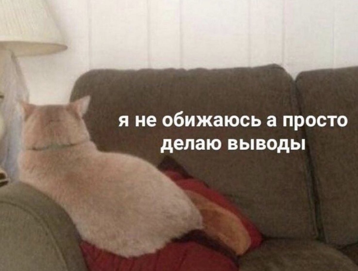 Не обиделась а сделала выводы