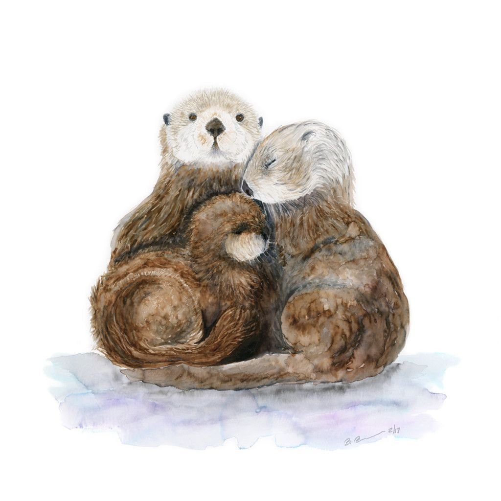 Речная выдра арт