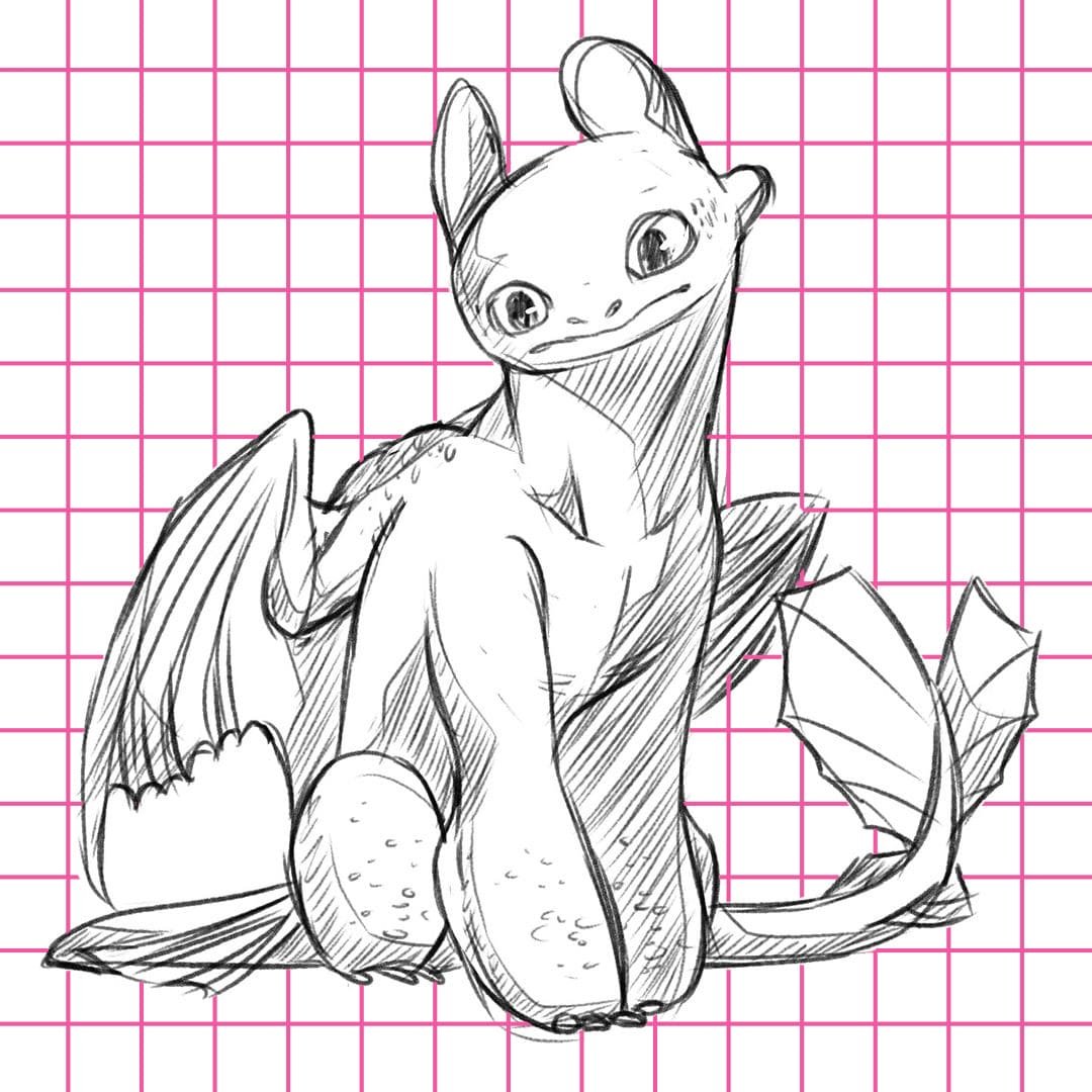 Дракон рисунок карандашом