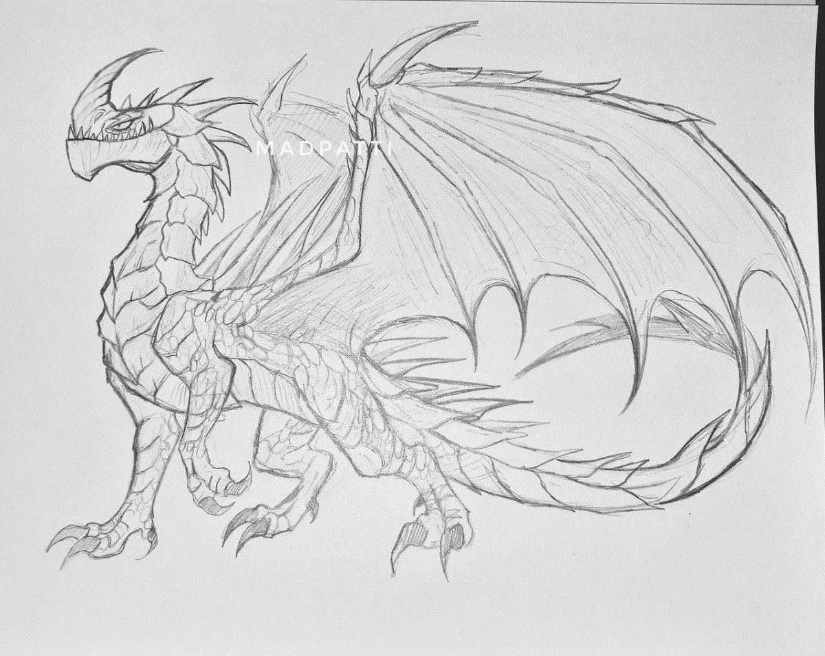 Морда дракона сбоку