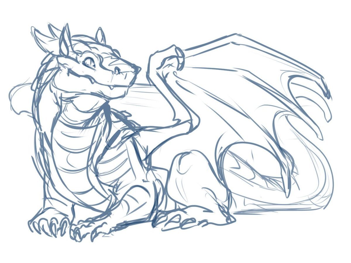 Картинки драконов для срисовки