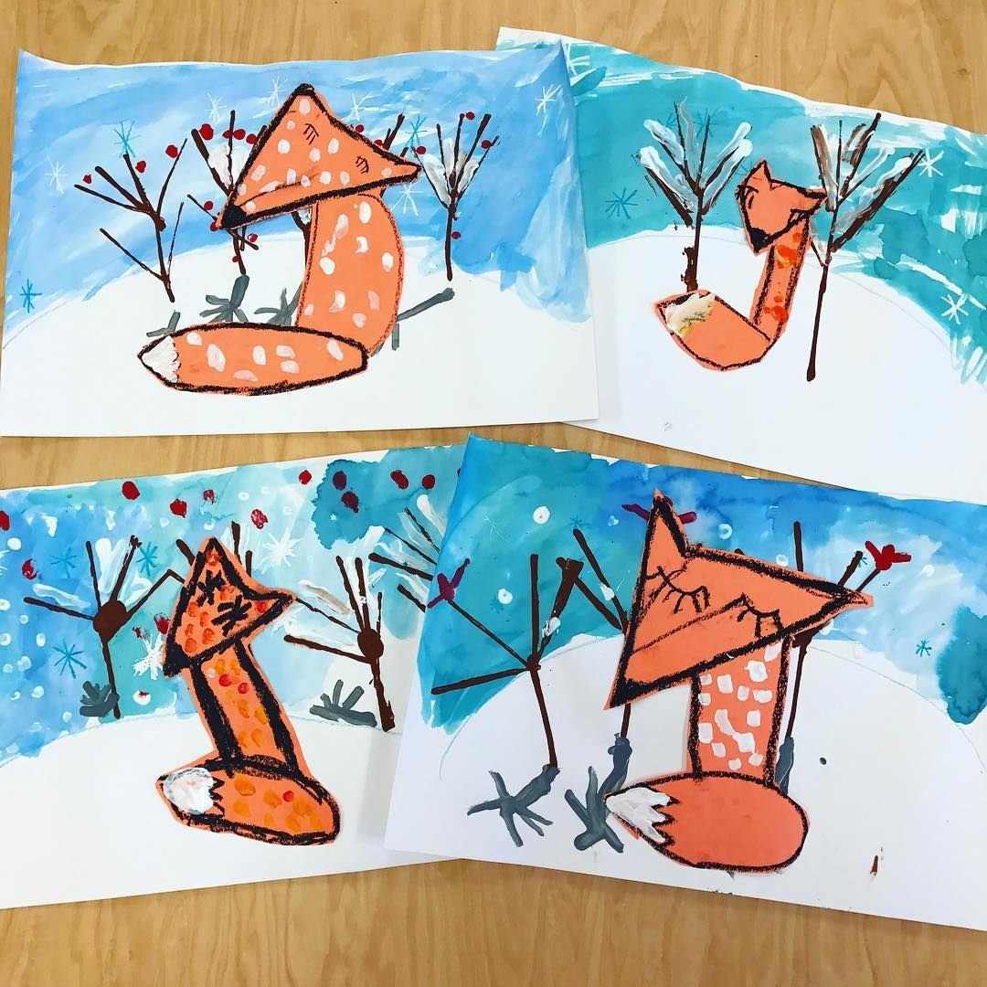 Рисование с детьми зимой