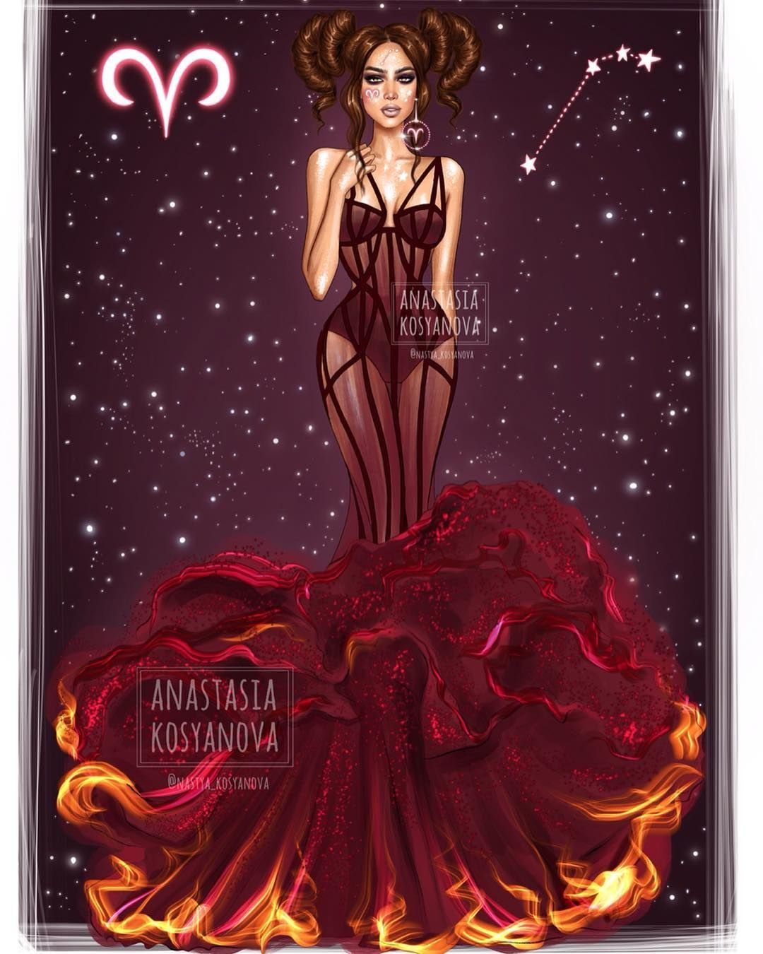Anastasia kosyanova иллюстрации знаков зодиака