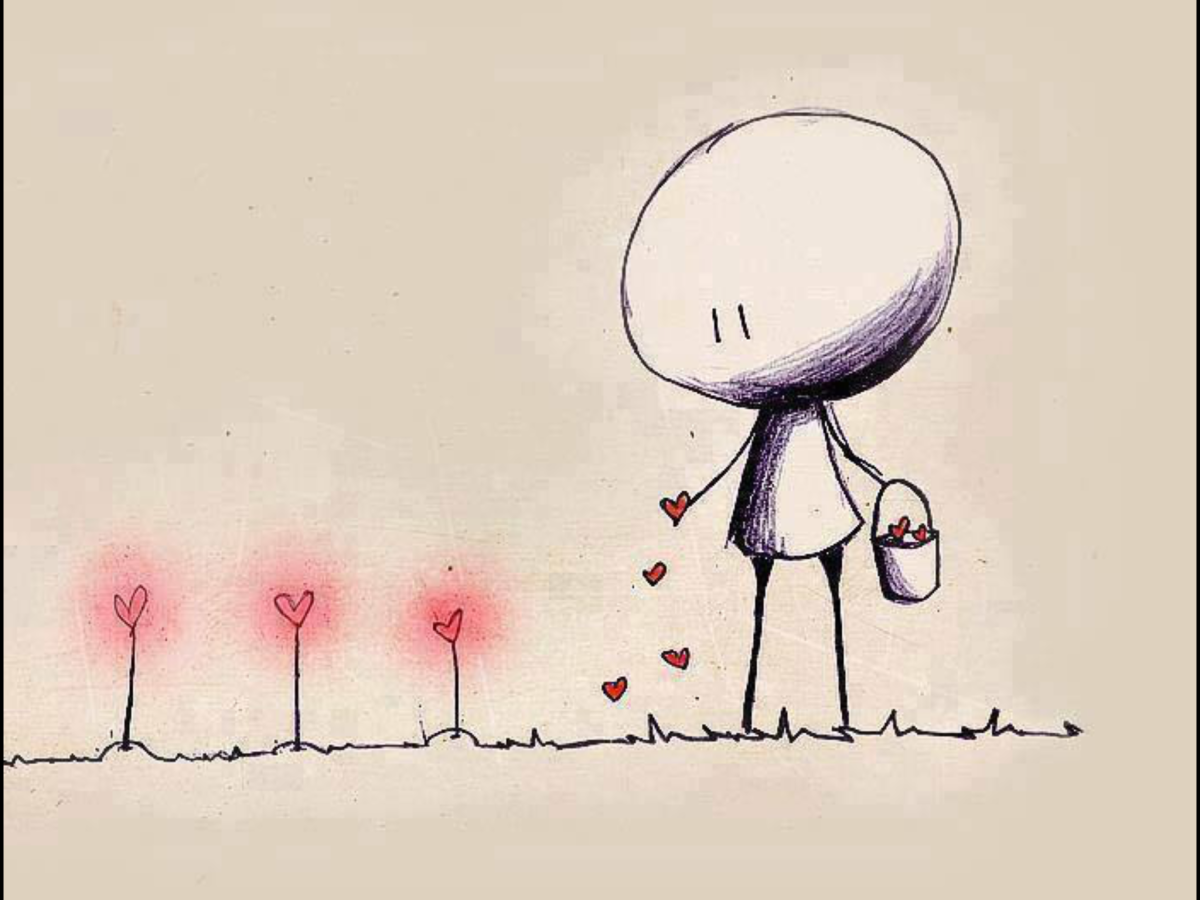 Человечек с сердечком