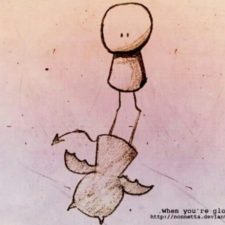 Человечек с ручкой