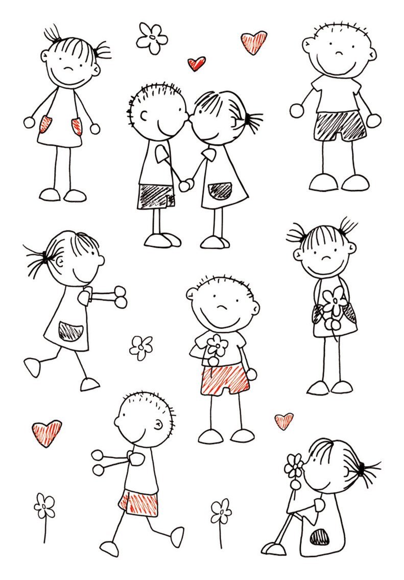 Человечки картинки нарисованные