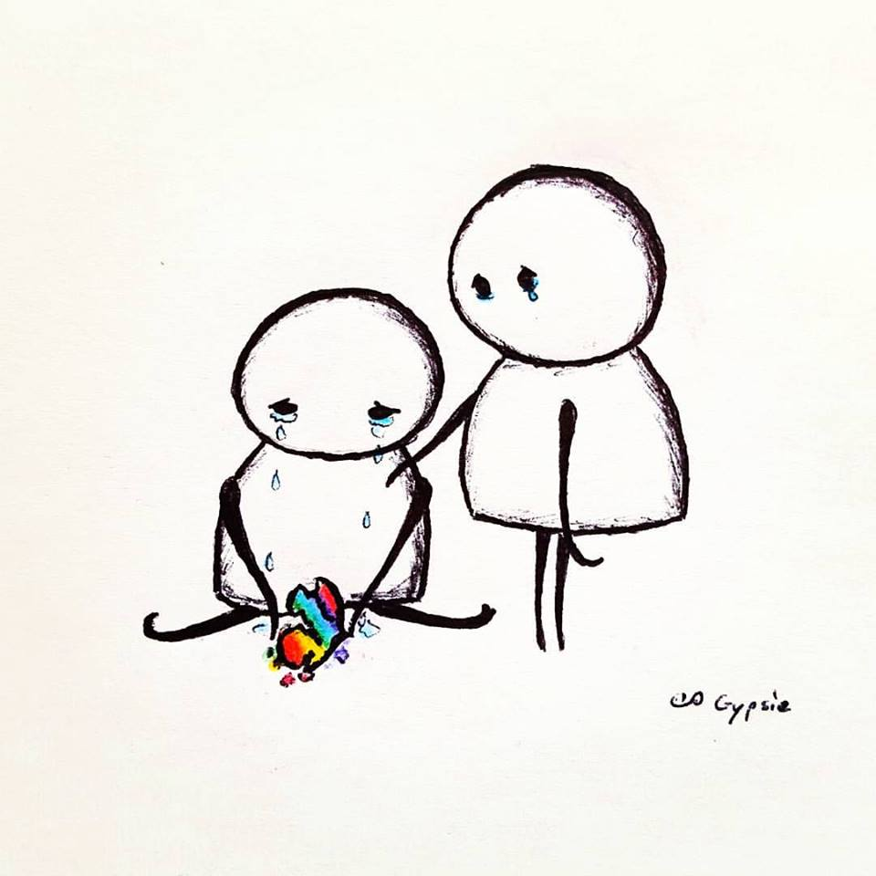 Рисунок разбитого сердца