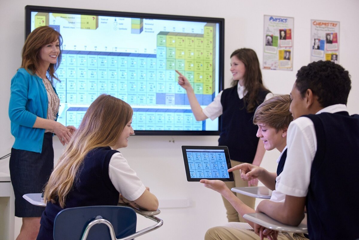 Учительница у доски