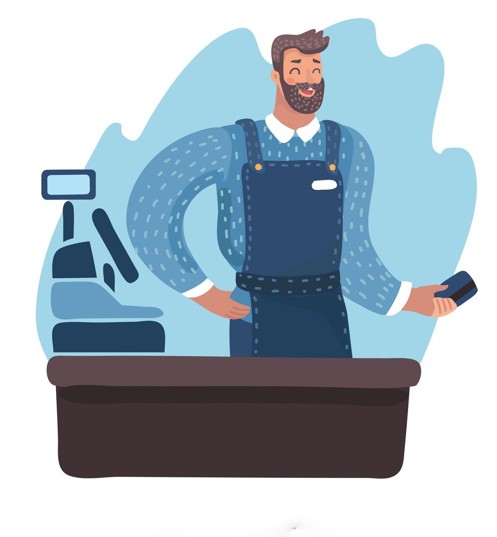 Продавец векторное изображение