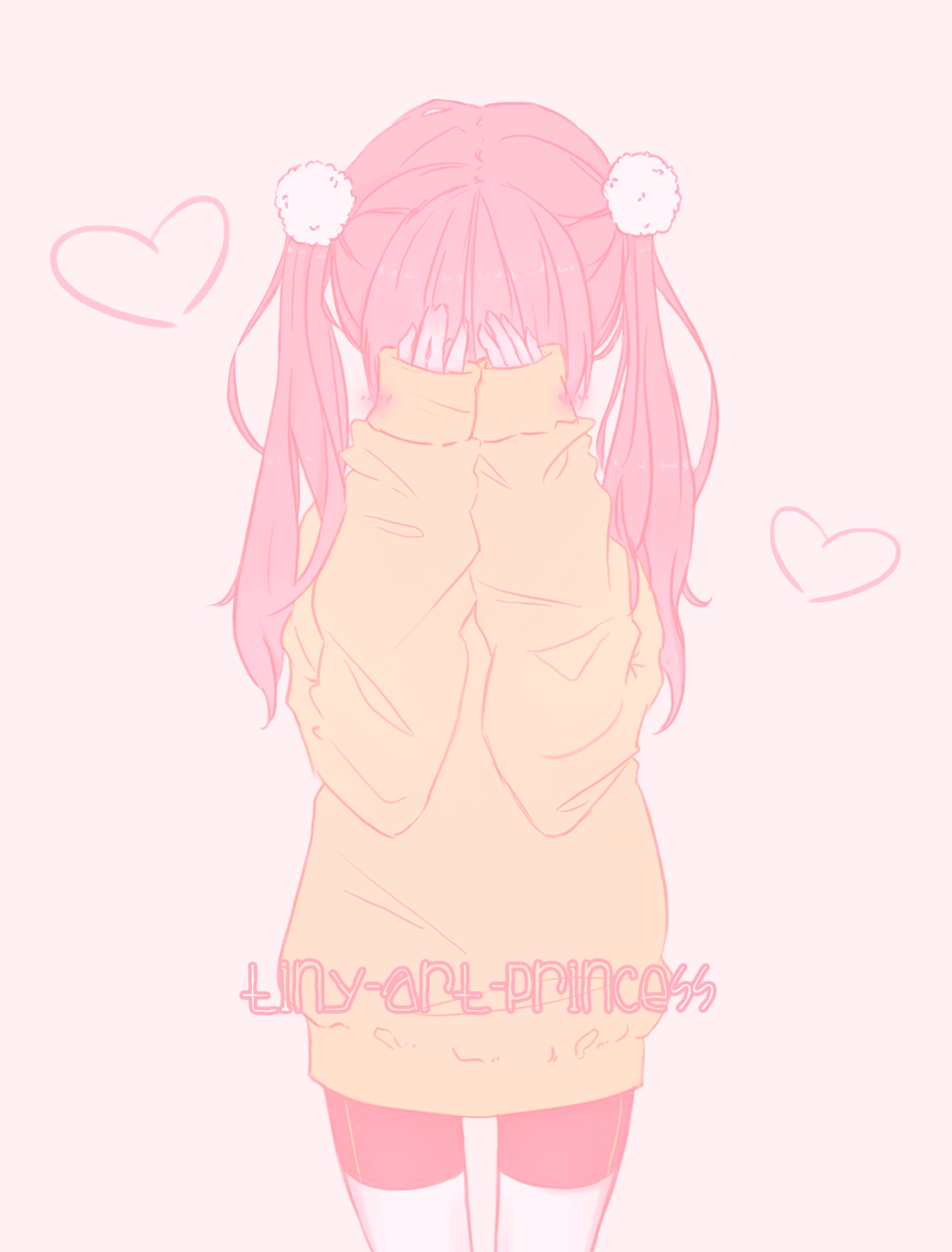 Аниме девушка с розовой прядью