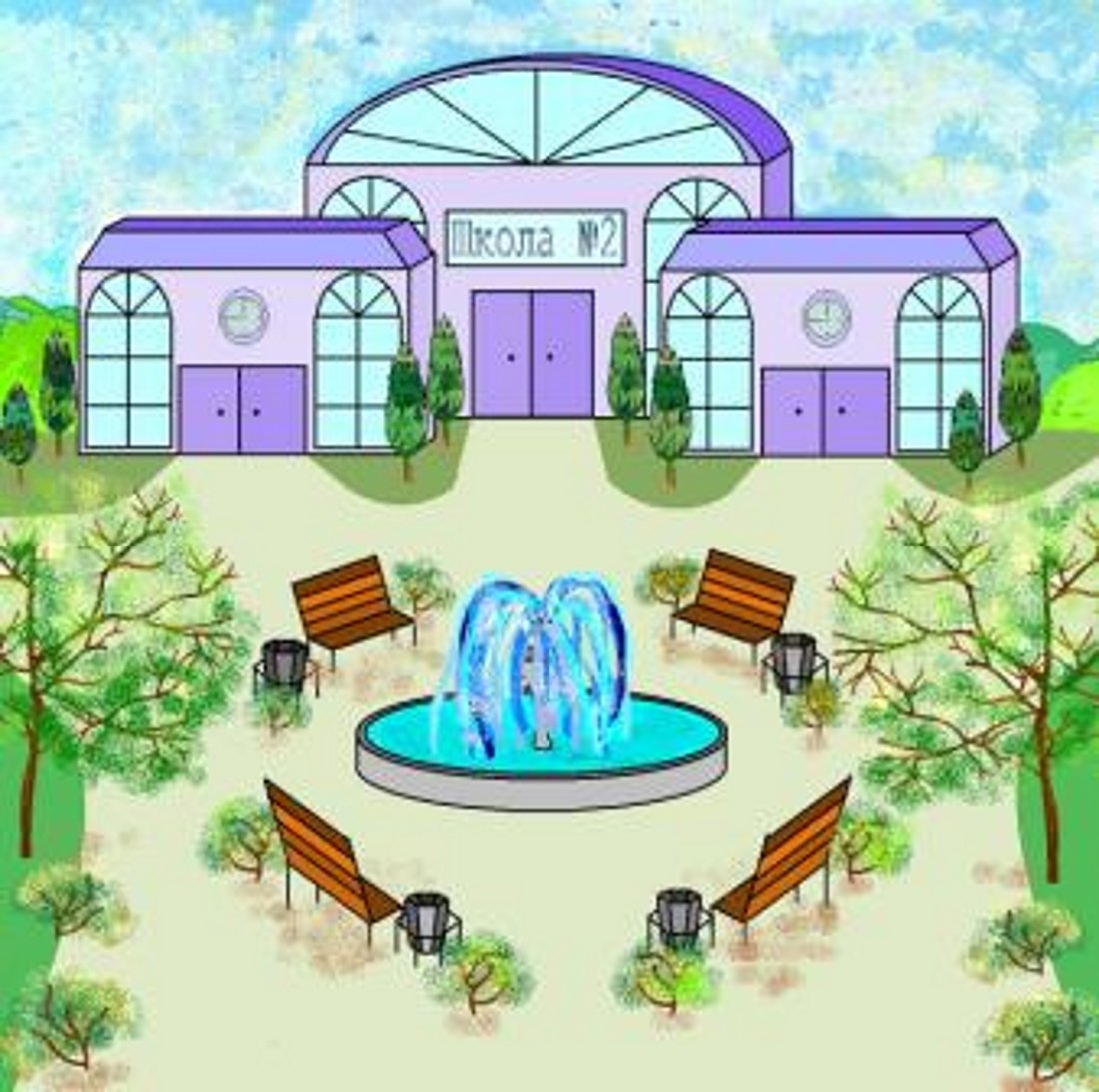 Красивый интерьер школы