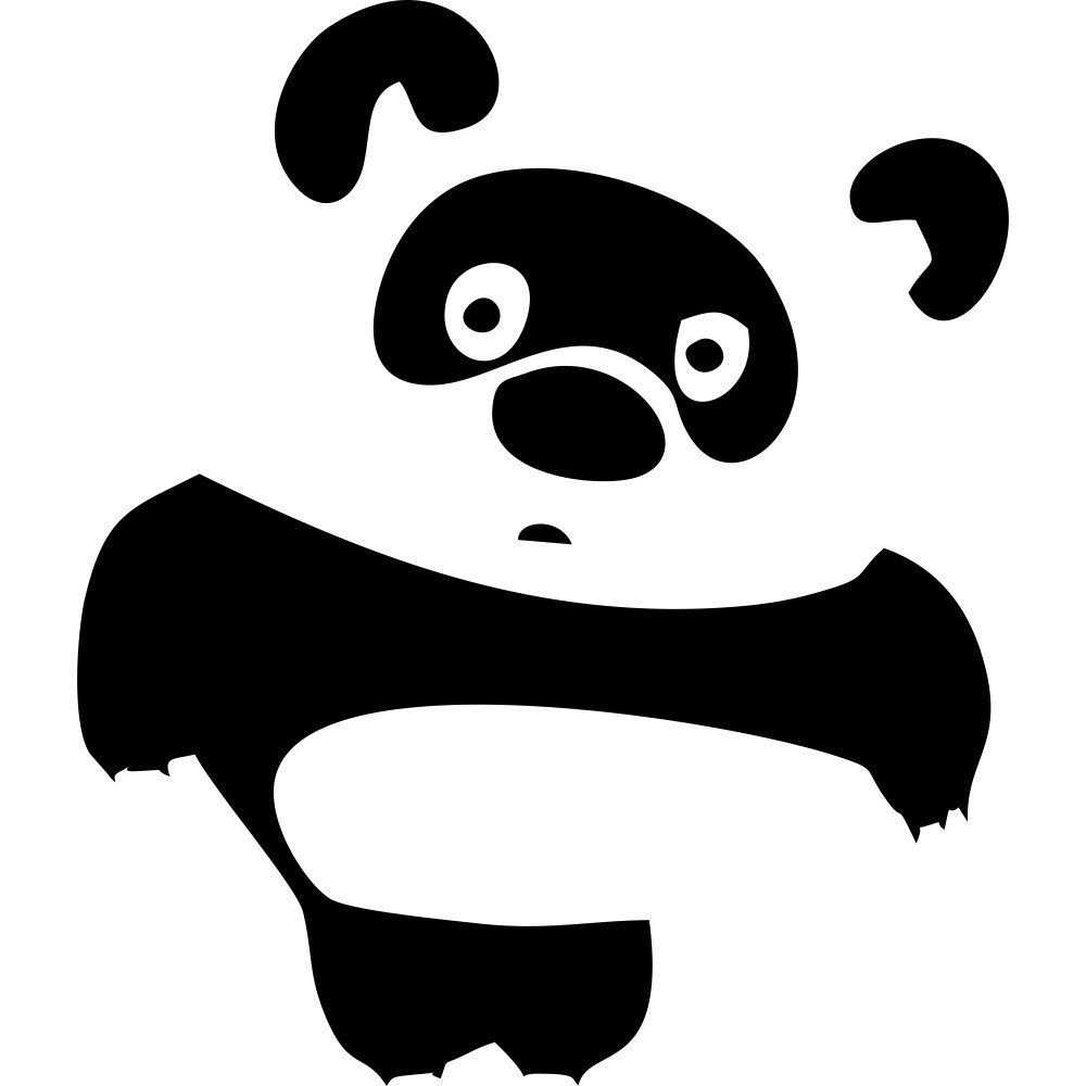 Панда трафарет