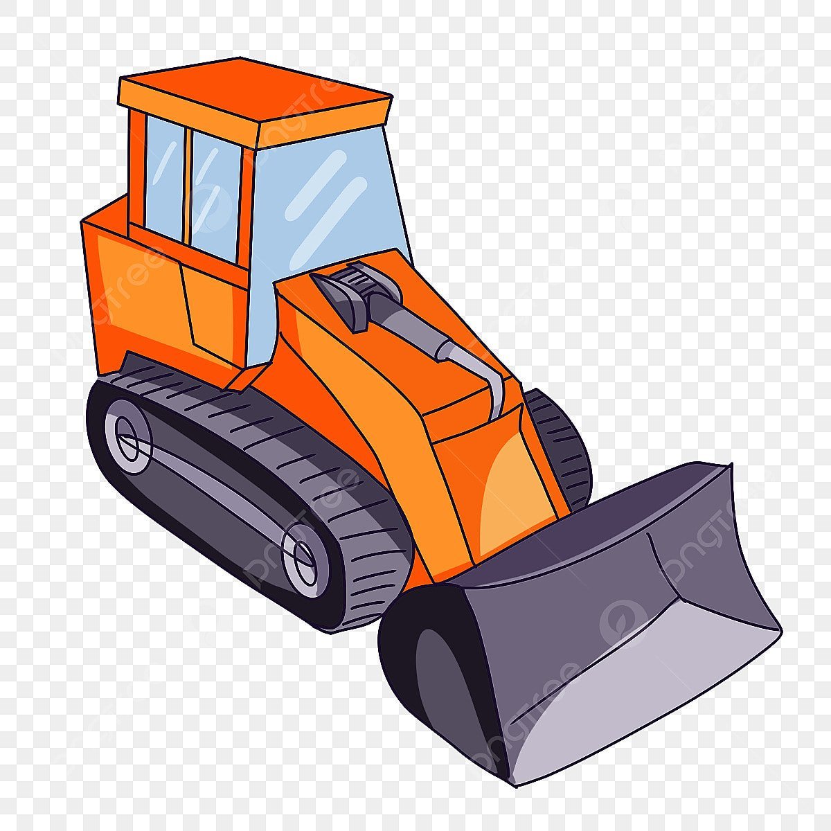 Детская картинка бульдозер который, гребет книги