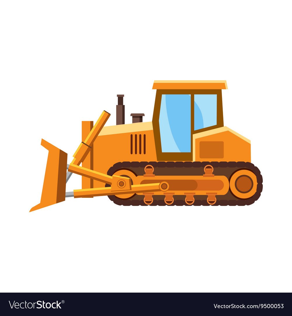 Бульдозер рисунок