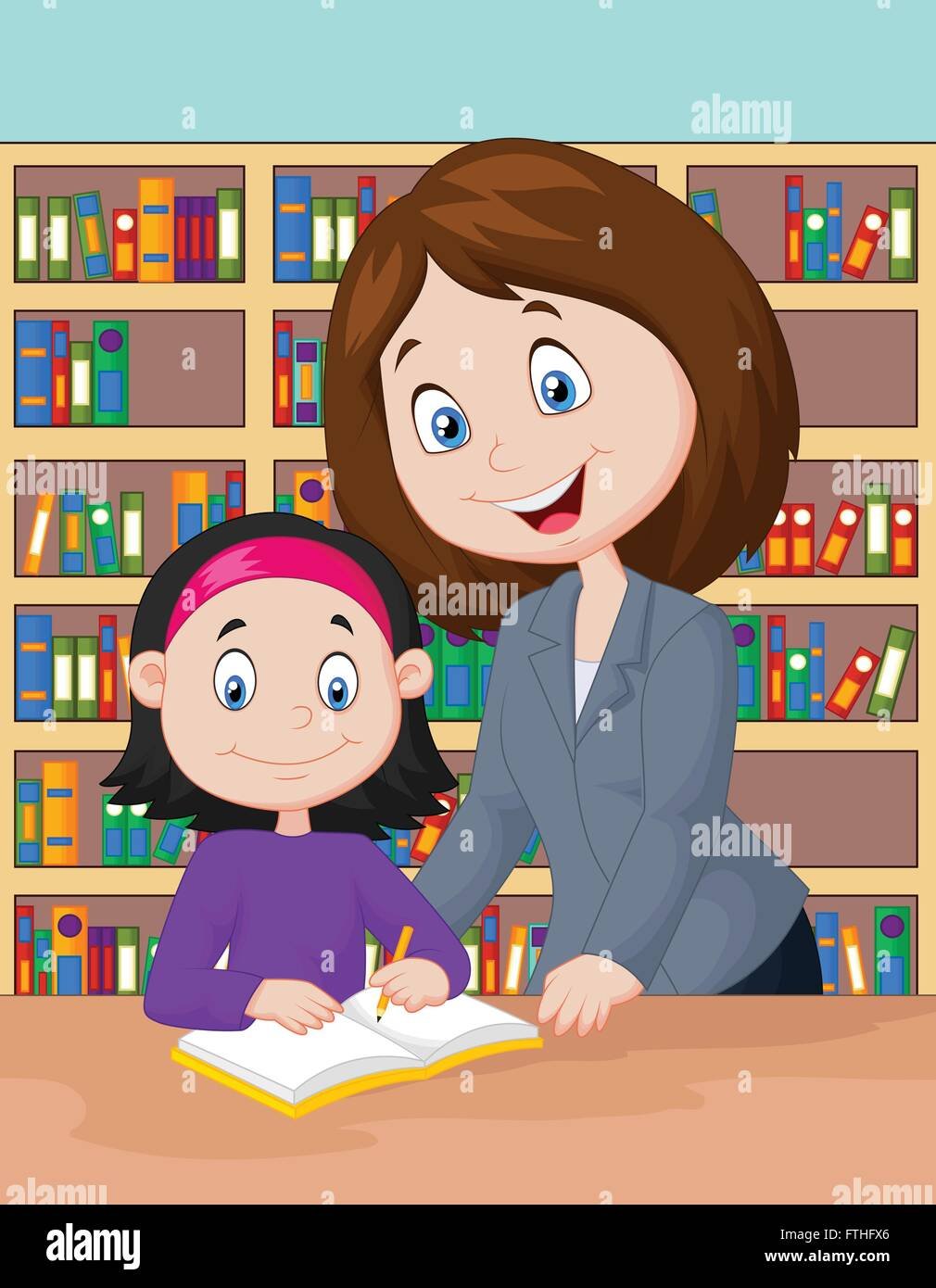 Учитель и ученики мультяшные