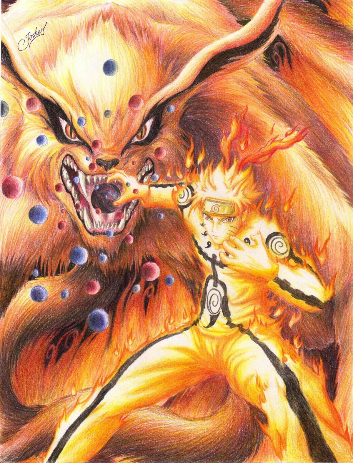 Наруто и курама