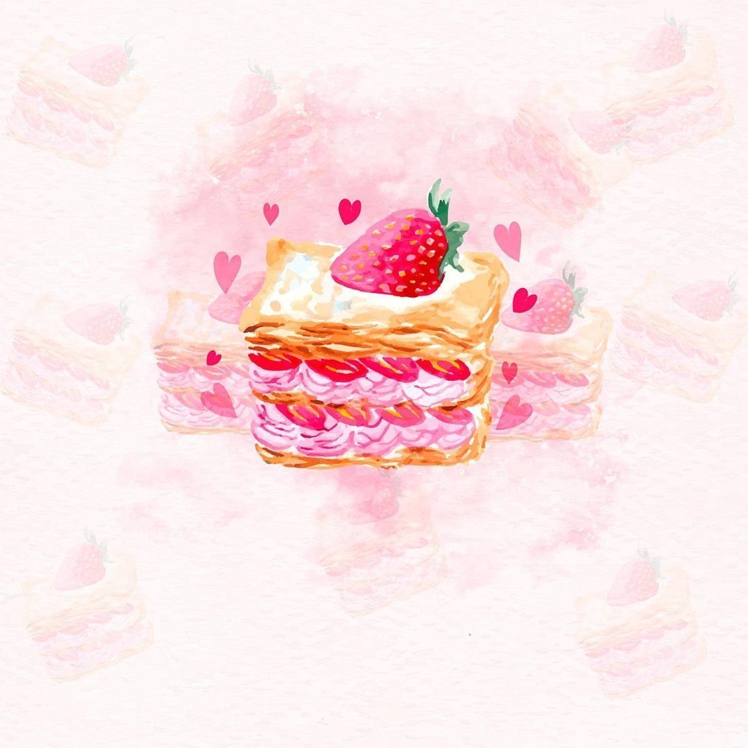 Акварельные сладости для визитки