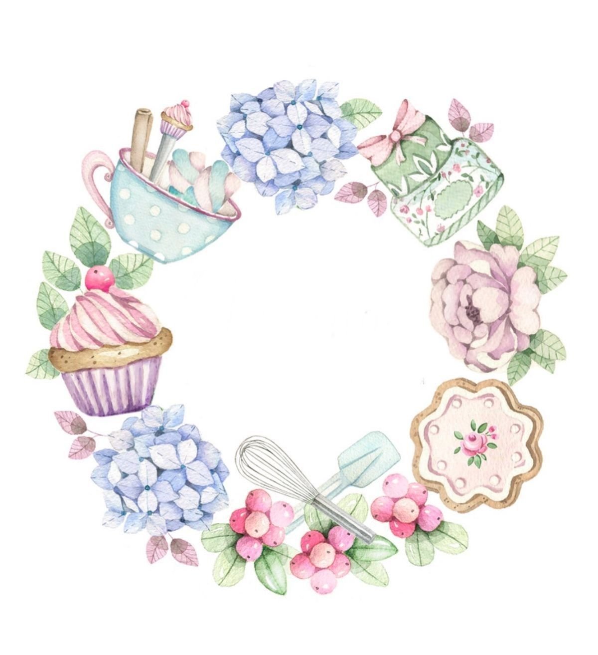 Акварельный логотип рукодельницы