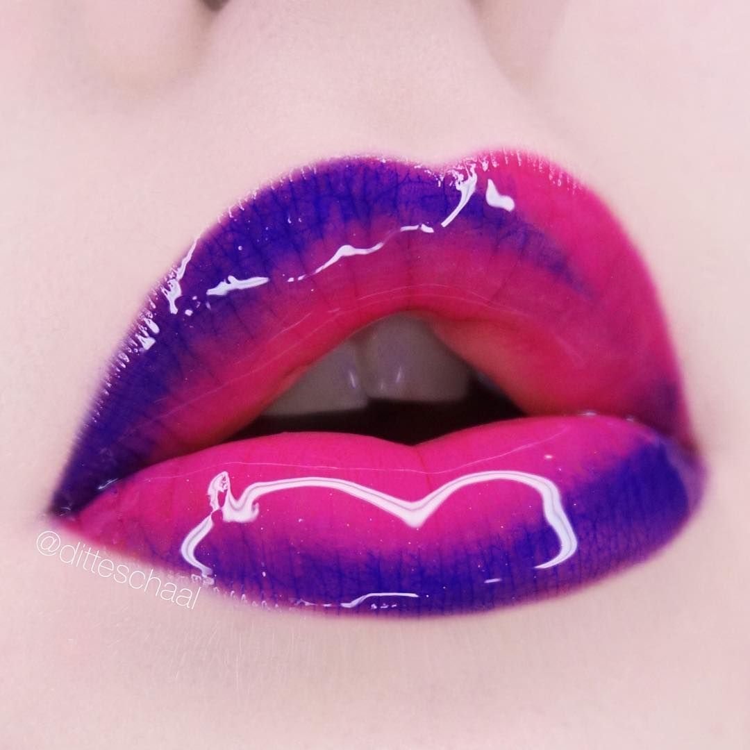 Градиентный макияж губ