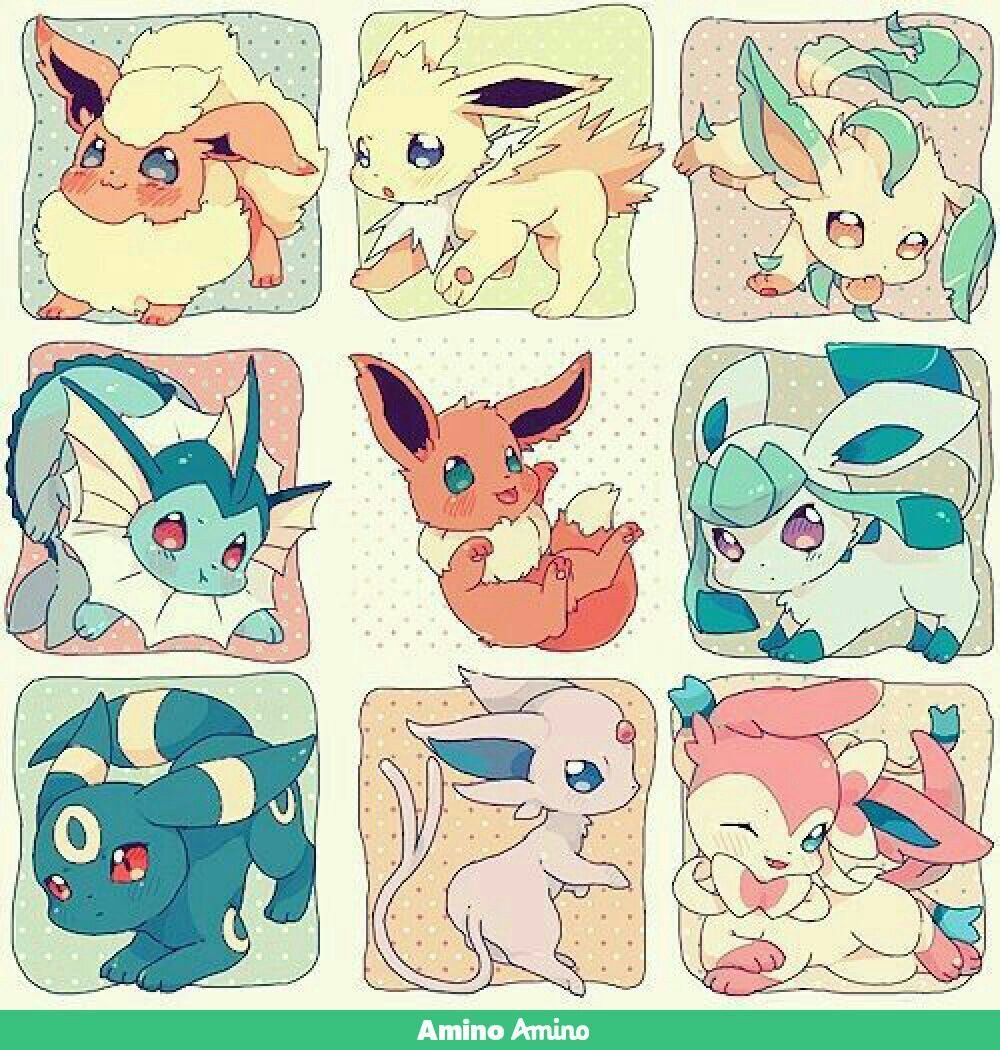 Покемон иви Чиби арт