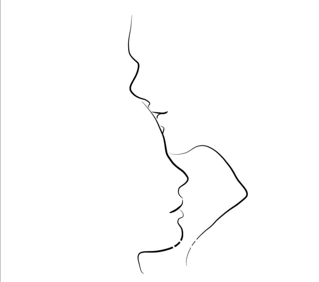 Силуэт лица одной линией