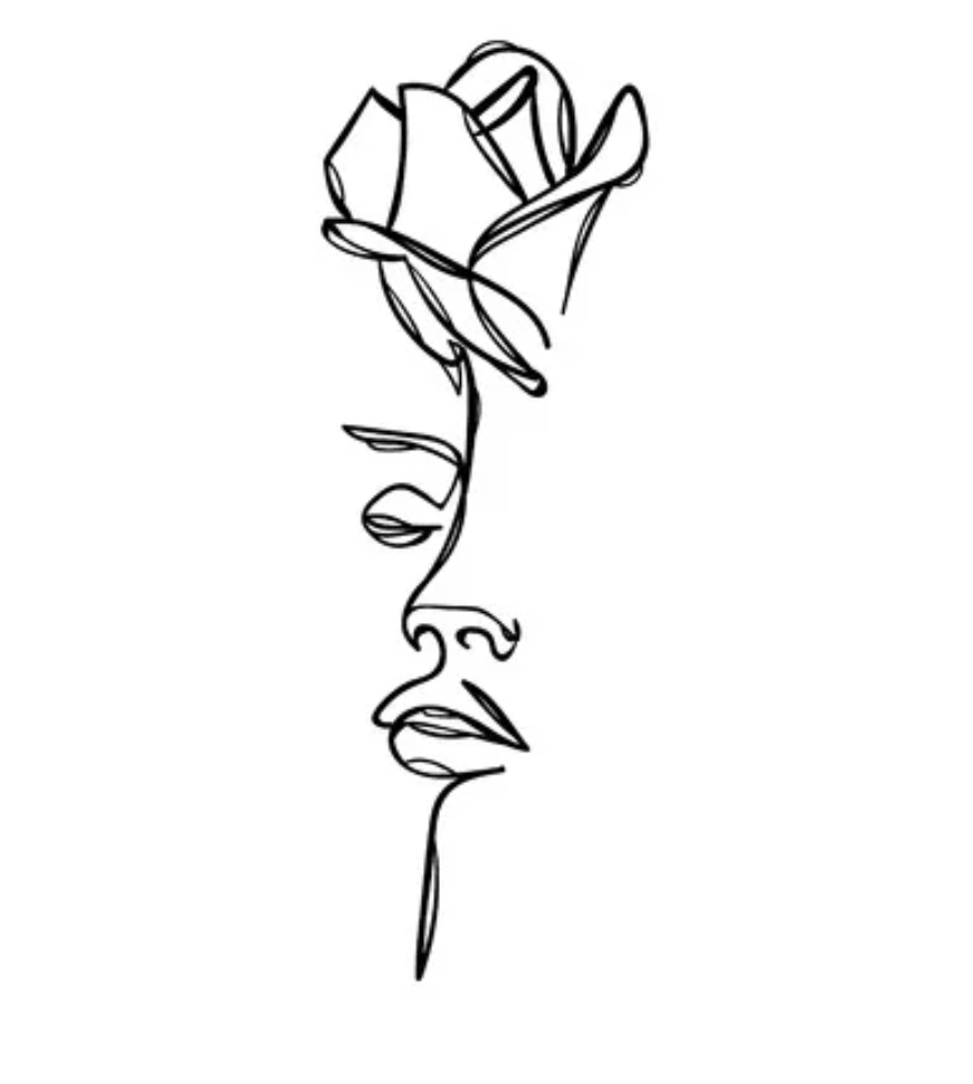 Тату лица линиями эскизы