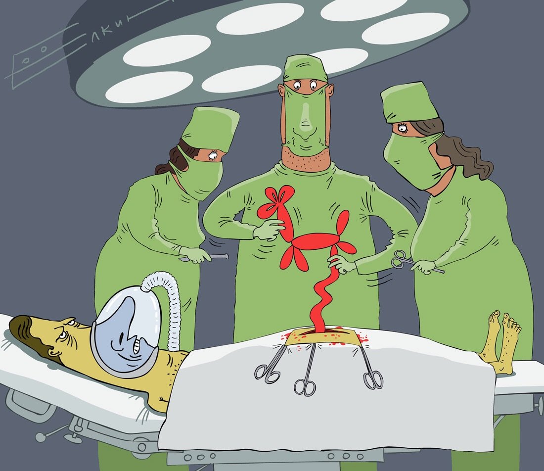 Хирург карикатура