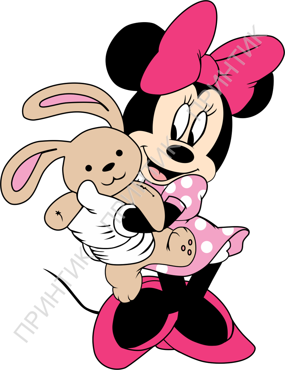 Минни Маус на прозрачном фоне