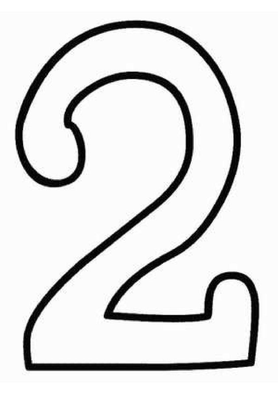 Цифра два раскраска