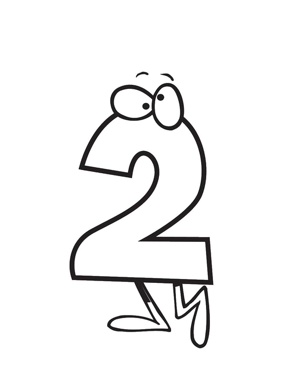 Двойка раскраска для детей