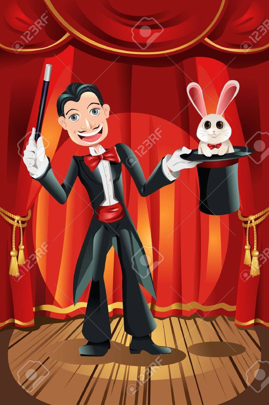 Изображение фокусника в цирке