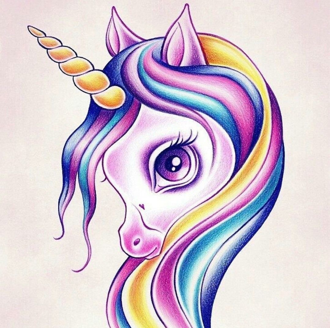 Голова мультяшного единорога