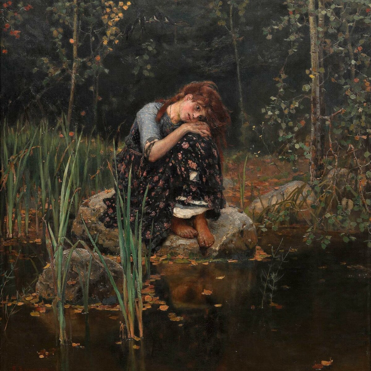 Аленушка на камушке