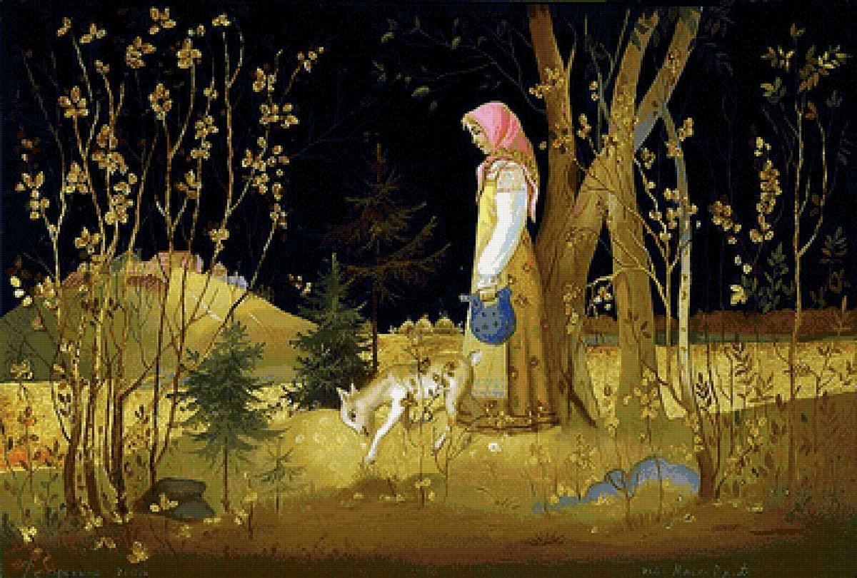 Девушка рисует на природе