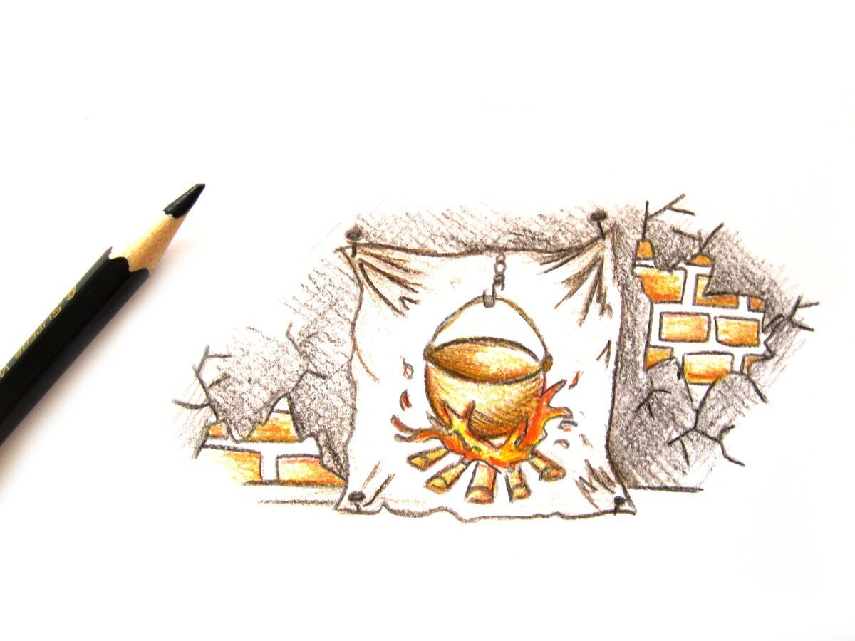 Каморка папы Карло иллюстрация