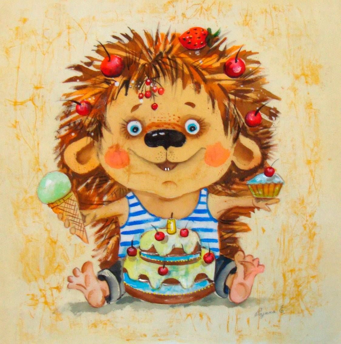 Елена Разина художник Ежик