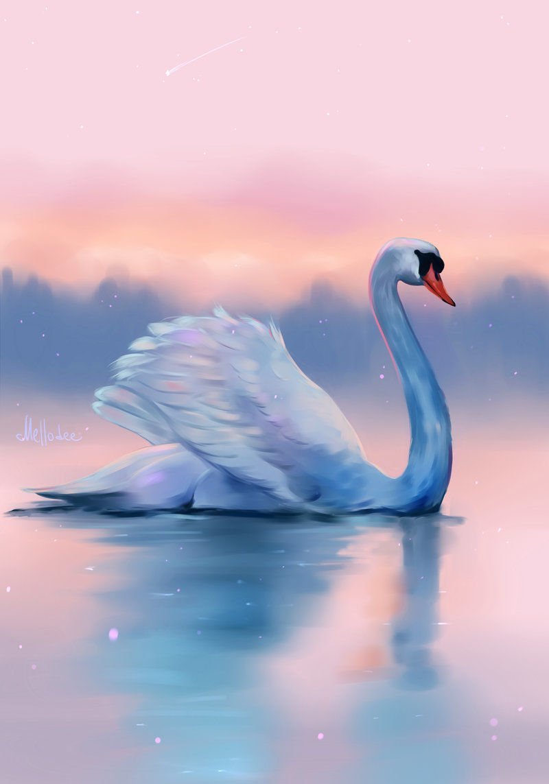 Картина " лебедь"