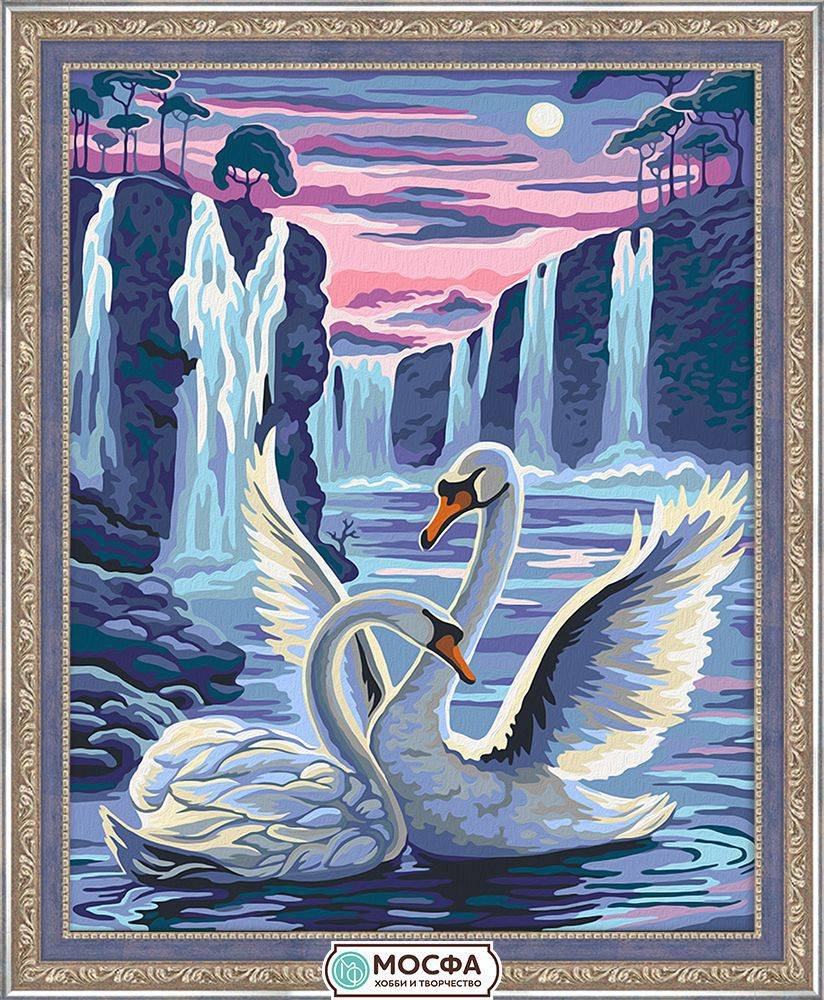 Лебеди живопись