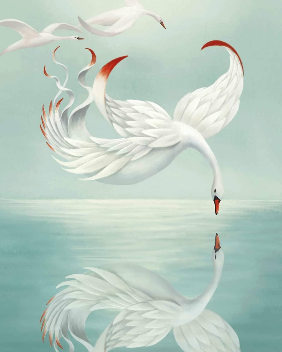 Сказочный лебедь