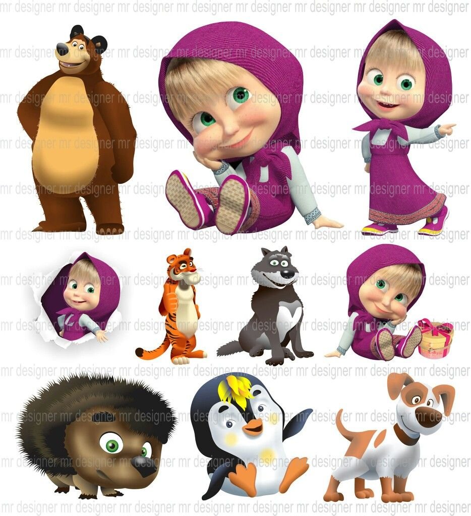 Маша и медведь персонажи в хорошем качестве